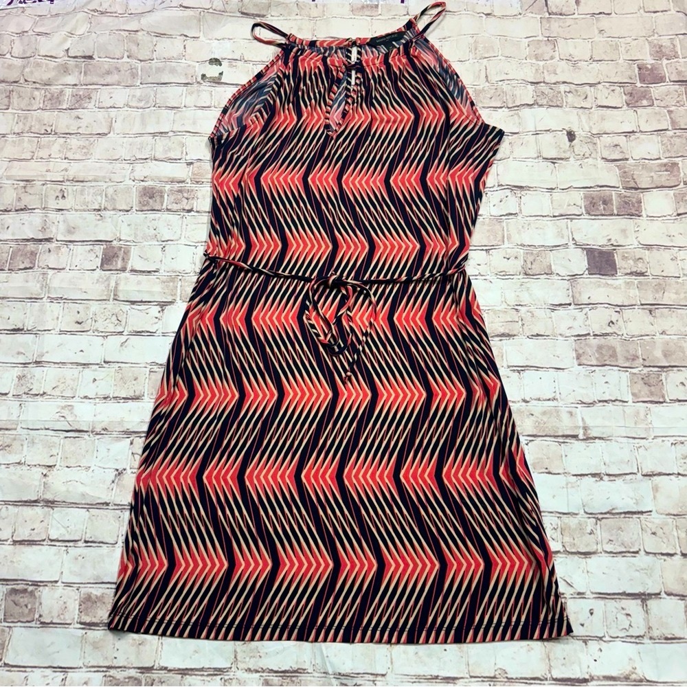 Banana Republic medium geometric printed stretchy sleeveless dress